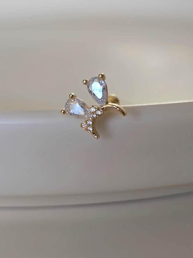 Fiyonk Kulak Model Kıkırdak Piercing Tragus Helix Gold Renk Küpe - 1438