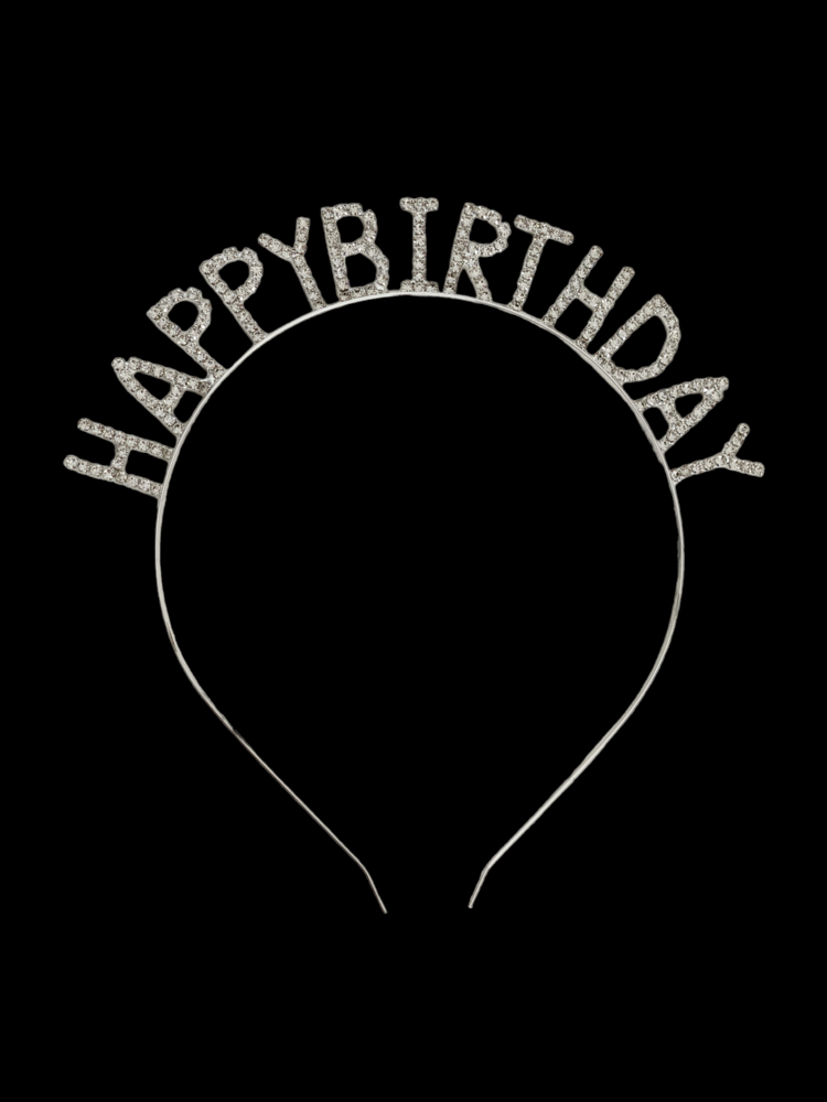 Doğum Günü Happy Birthday Metal Kristal Taşlı Taç - 1172