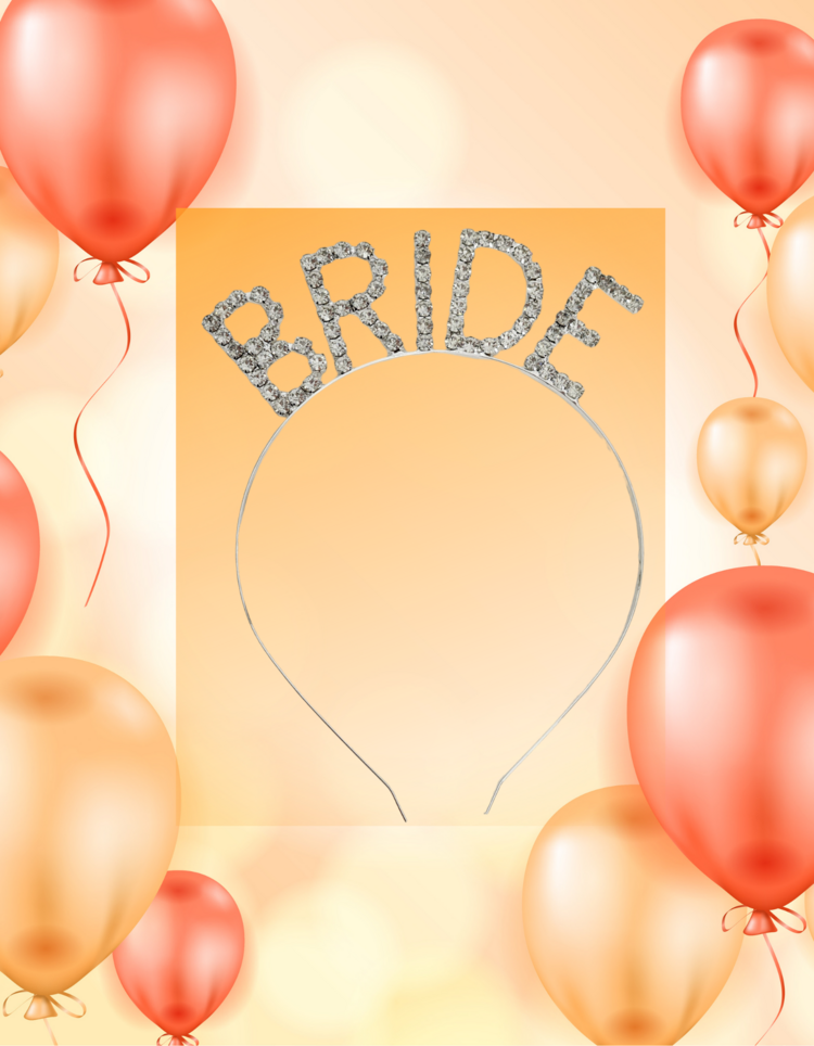 Bride Pırlanta Model Metal Kristal Taşlı Taç Bekarlığa Veda Nedime Tacı- 1164