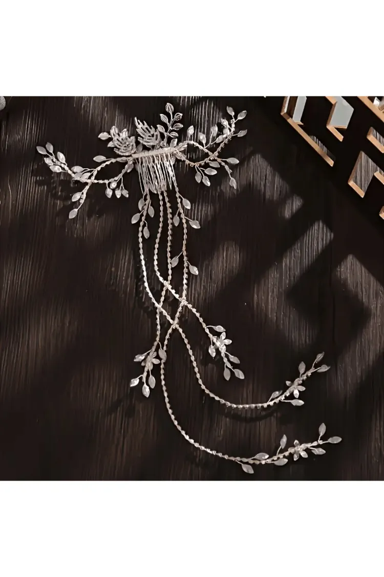 Kristal Taşlı  Püsküllü  Gelin Nişan Lohusa Saç Tarak Tokası