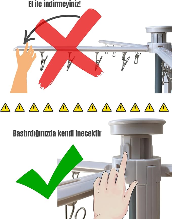 Katlanabilir Ahtapot Çamaşır Kurutma Askısı - Kule Çamaşır Askılığı