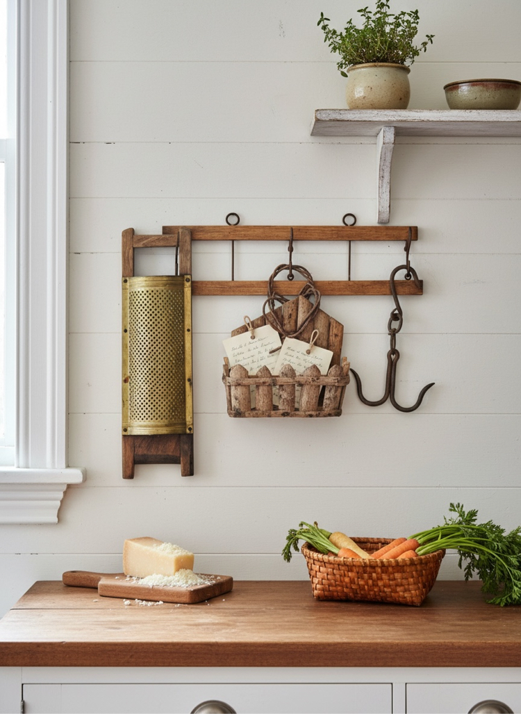 Cottage vintage duvar dekor seti