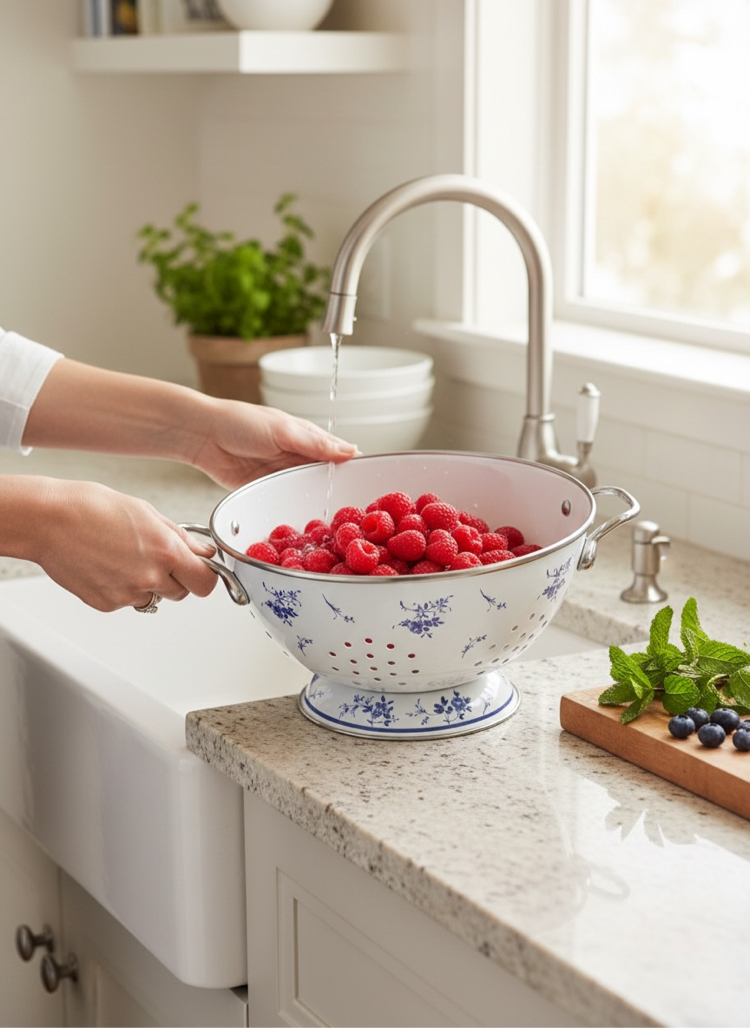 Villeroy&Boch Old Luxemburg seri emaye süzgeç
