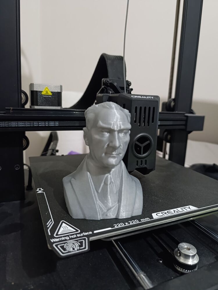Atatürk büstü 3 boyutlu baskı 