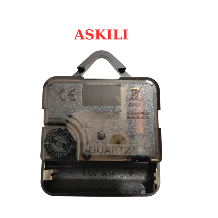 Askılı 18 mm Şaft Akar Sessiz Duvar Saati Mekanizması -Metal akrep-yelkovan-saniye