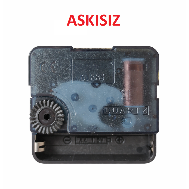 Askısız 28 mm Şaft  Akar Sessiz Duvar Saati Mekanizması -Metal akrep-yelkovan-saniye