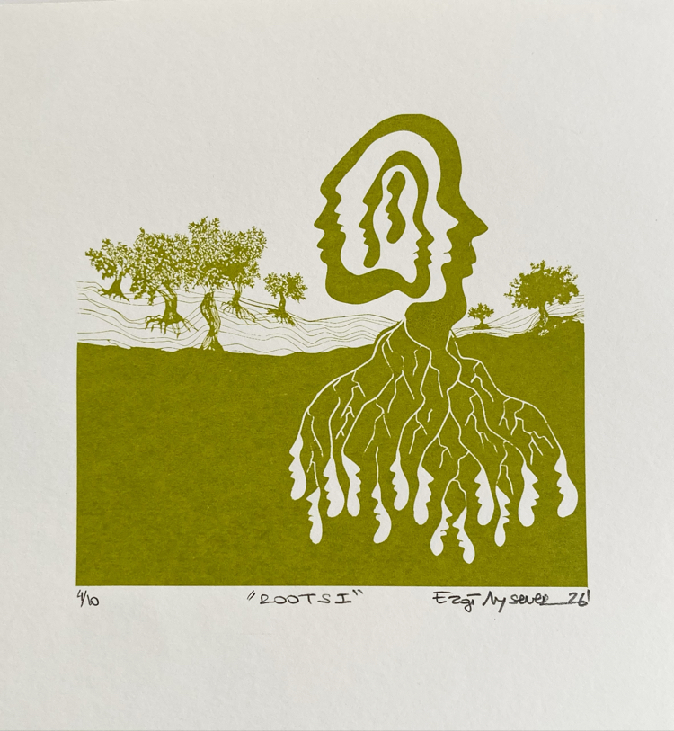 ‘Roots I’ Serigrafi Baskı