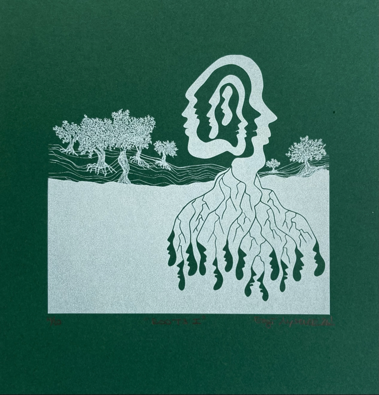 ‘Roots I’ Serigrafi Baskı