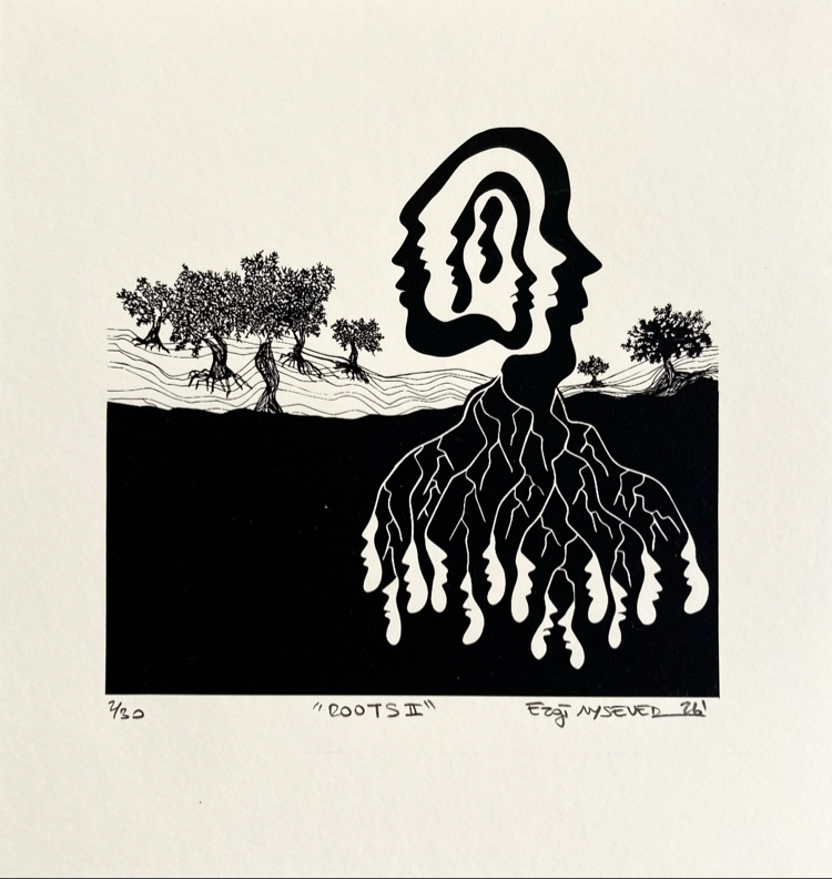 ‘Roots I’ Serigrafi Baskı
