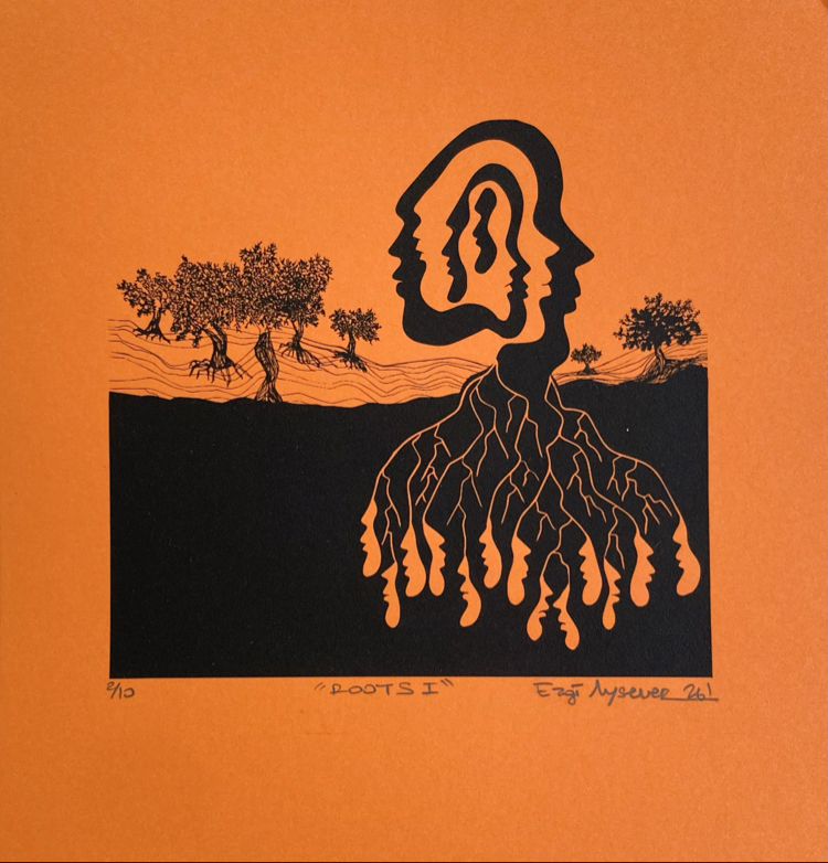 ‘Roots I’ Serigrafi Baskı