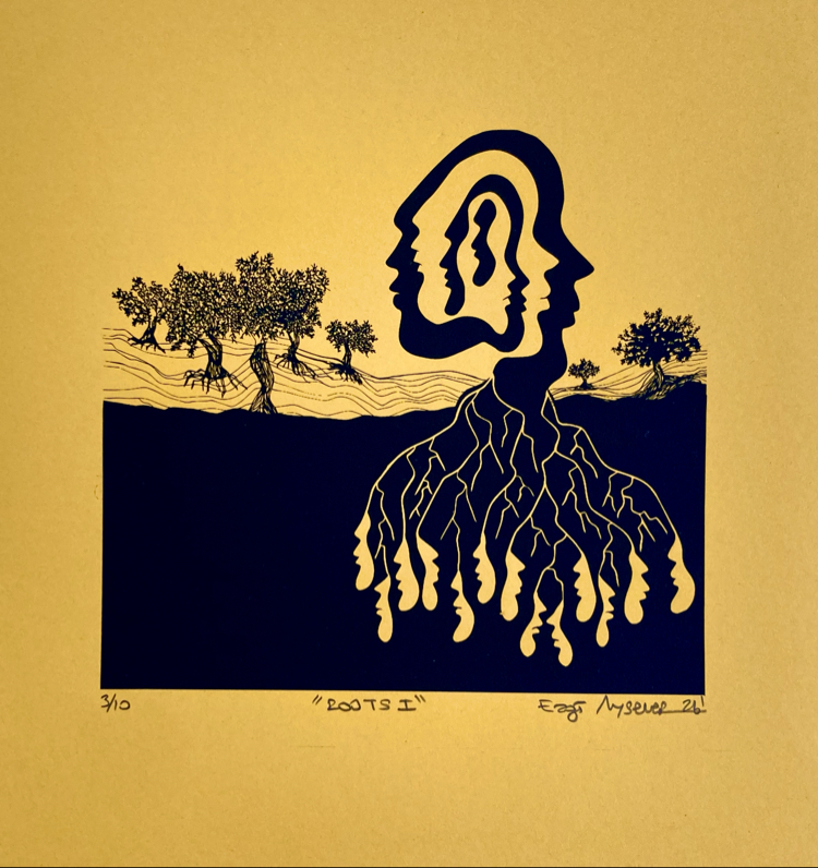 ‘Roots I’ Serigrafi Baskı