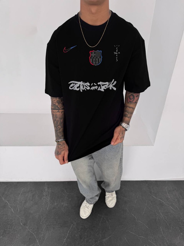 Barcelona Nike Black Travis Oversize T-Shirt