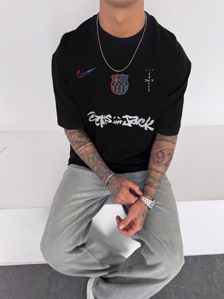 Barcelona Nike Black Travis Oversize T-Shirt