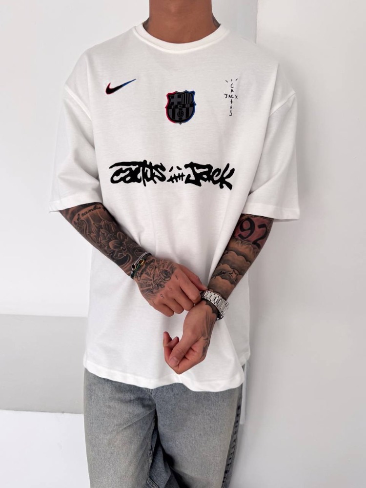 Barcelona Nike White Travis Oversize T-Shirt