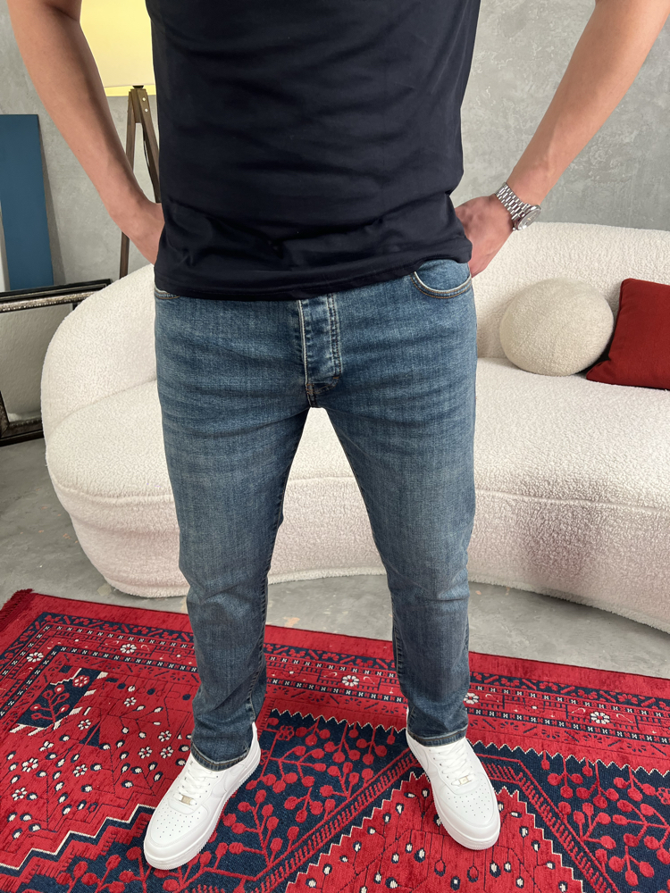 Burberry Mavi Kot Pantolon 
