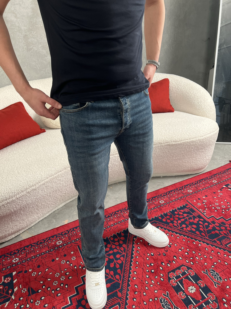 Burberry Mavi Kot Pantolon 