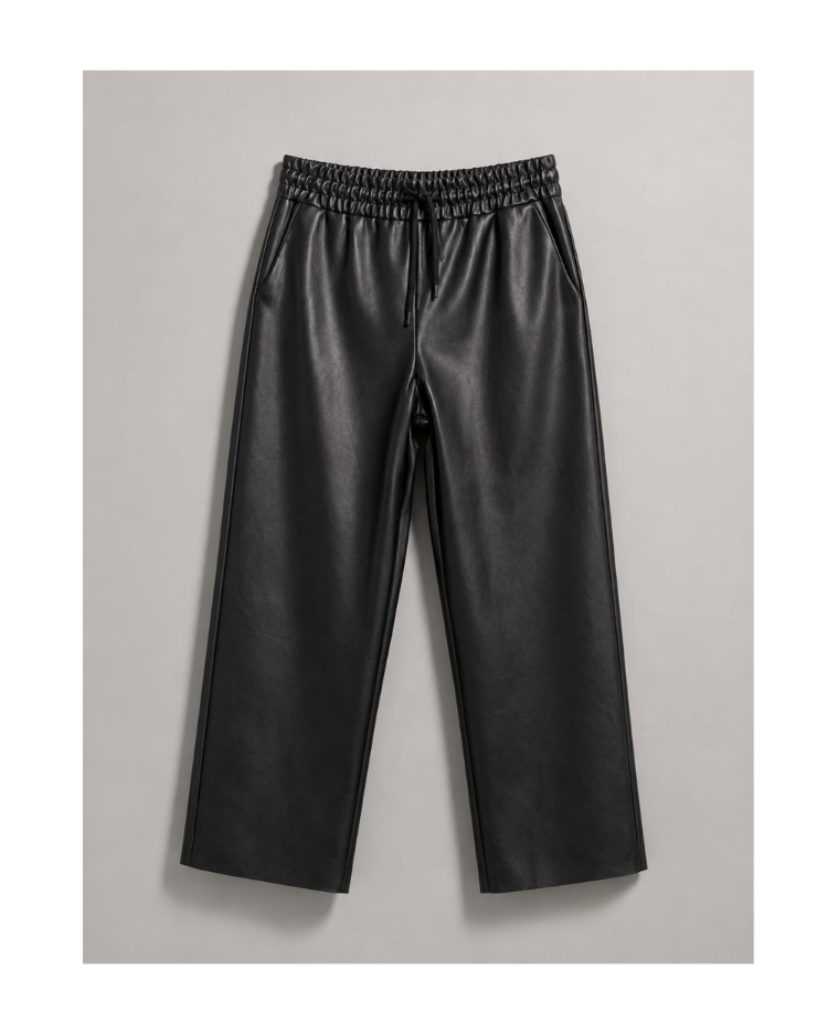 Noir Flow Leather Pants