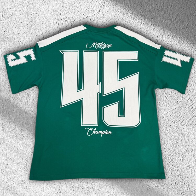 Michigan Champion 45 Oversize Tişört – Yeşil 