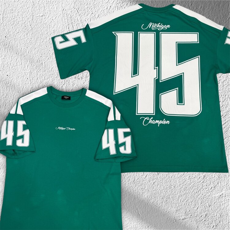 Michigan Champion 45 Oversize Tişört – Yeşil 