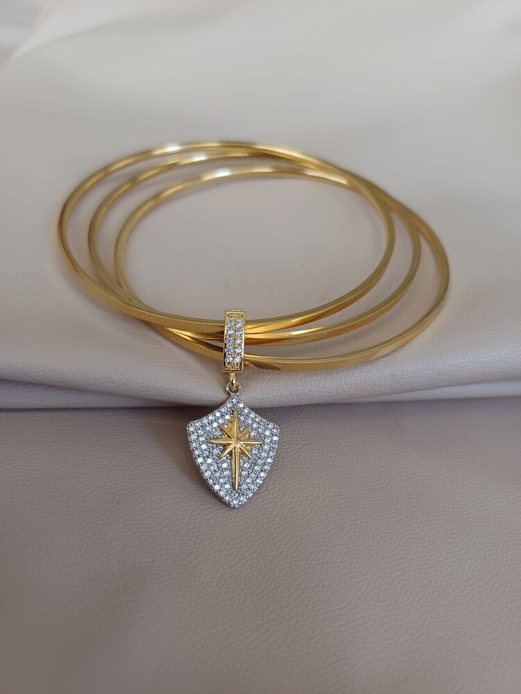ÇELİK GOLD CHARMLI AJDA BİLEZİK 