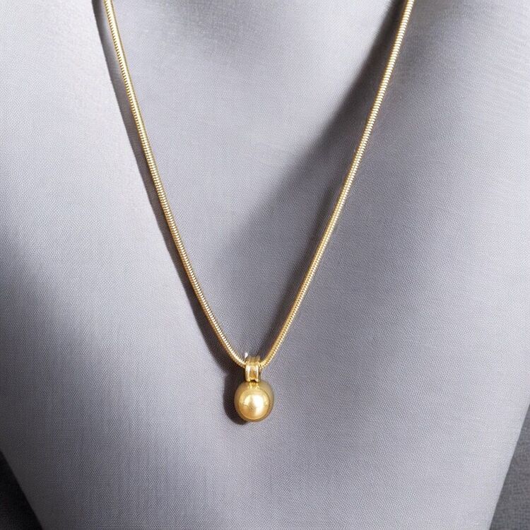 Çelik Gold Top Kolye
