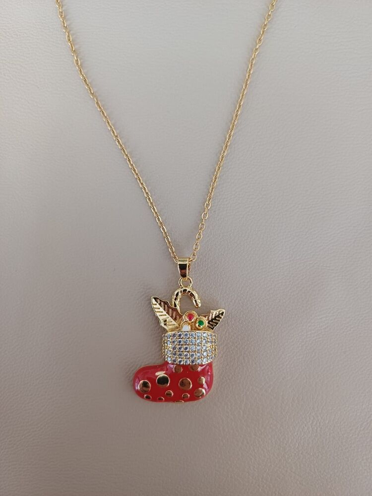 ÇELİK GOLD NOEL ÇORABI KOLYE
