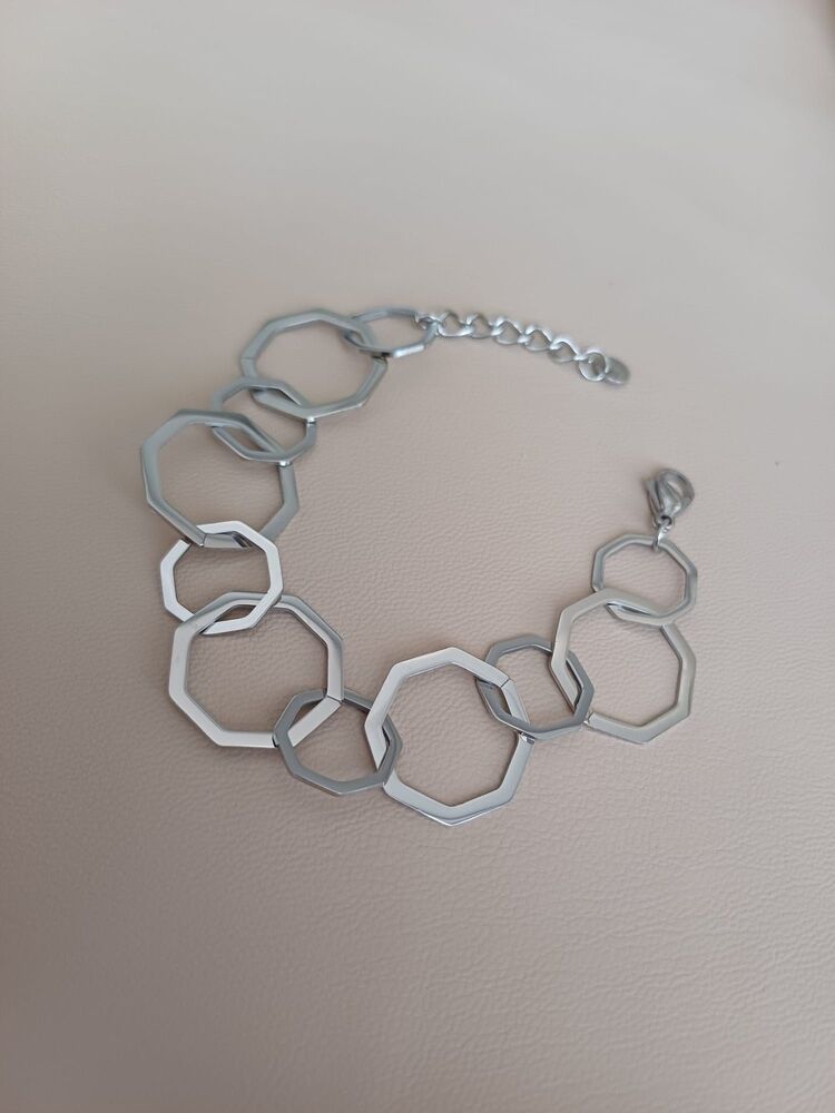 ÇELİK SILVER SEKİZGEN BİLEKLİK