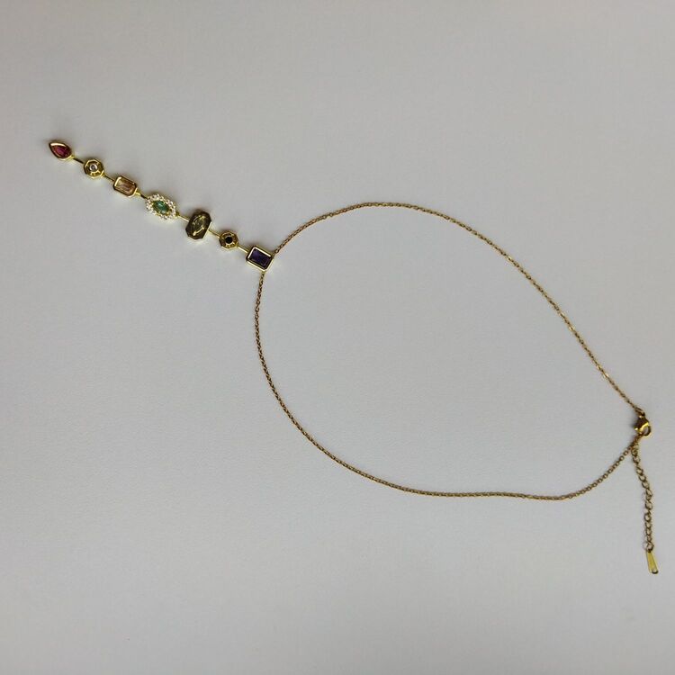 ÇELİK 7 ELEMENT GOLD Y KOLYE