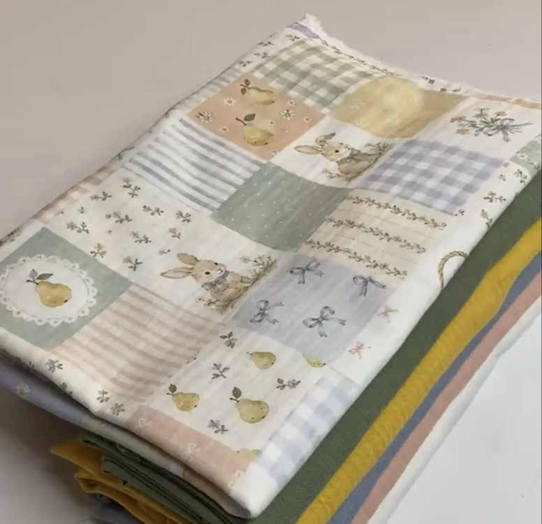Tavşan Armut Patchwork Müslin