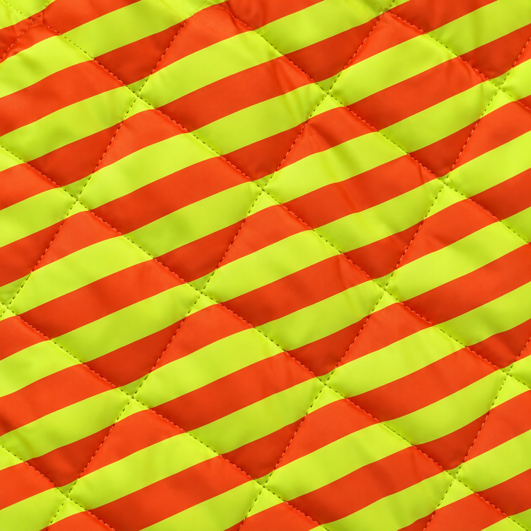 Turuncu Neon Sarı Kapitone Kumaş