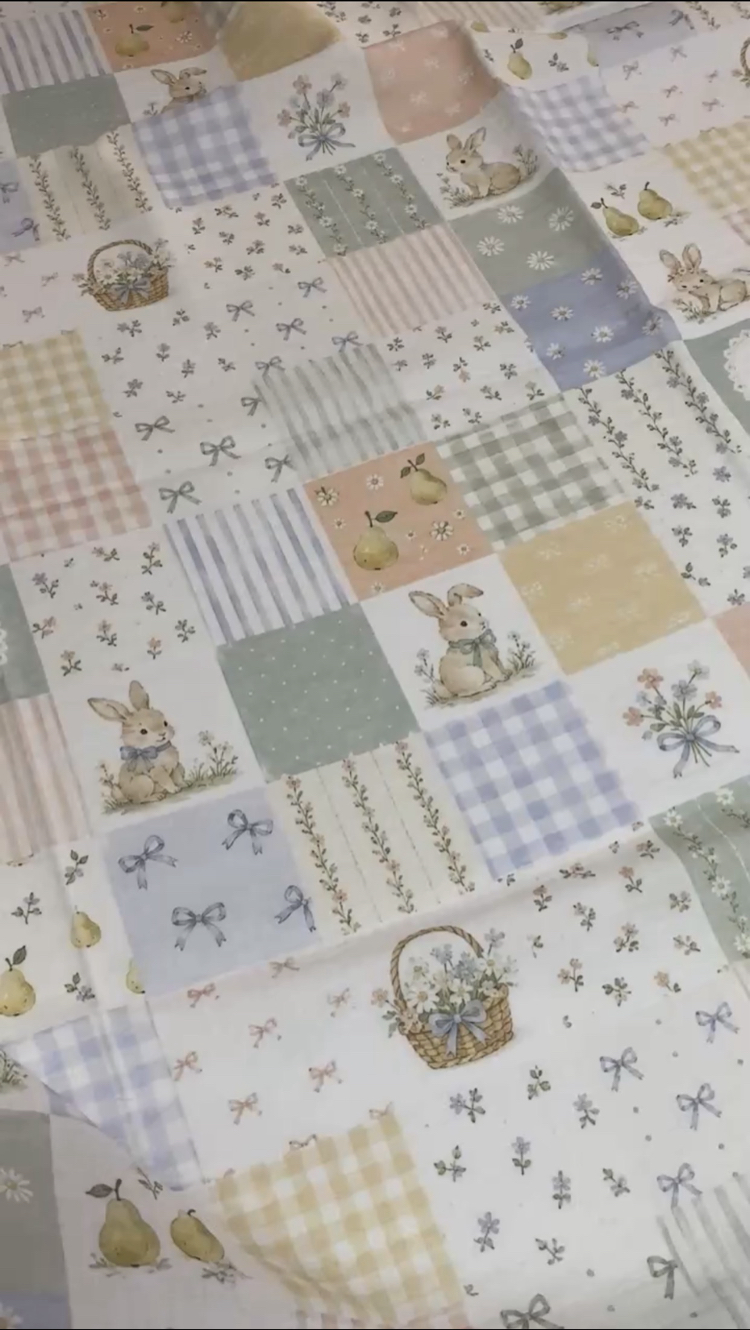 Tavşan Armut Patchwork Müslin