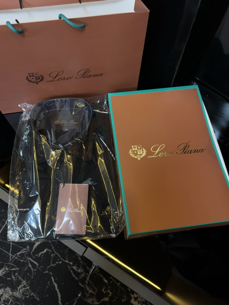 Loro Piana Poplin Gizli Düğme Gömlek