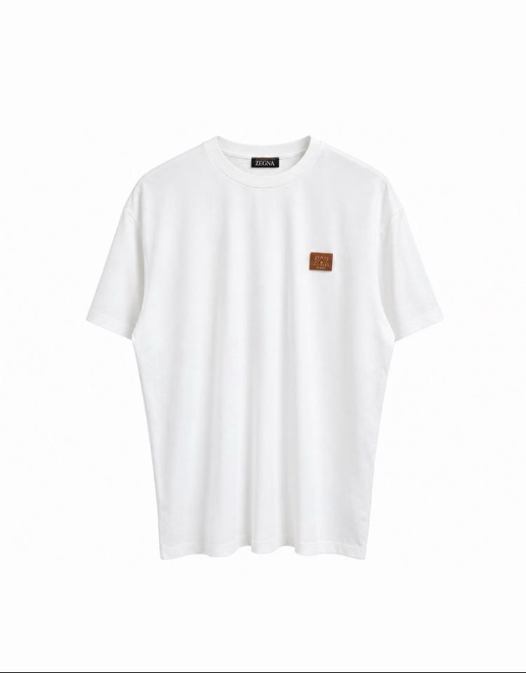Zegna Logo Plaque T-shirt ( İthal-Ütü İstemez-NFC Aktif)