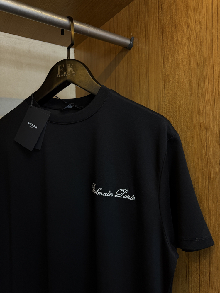 Balmain Paris Logo T-shirt ( İthal-Ütü İstemez-NFC Aktif) 