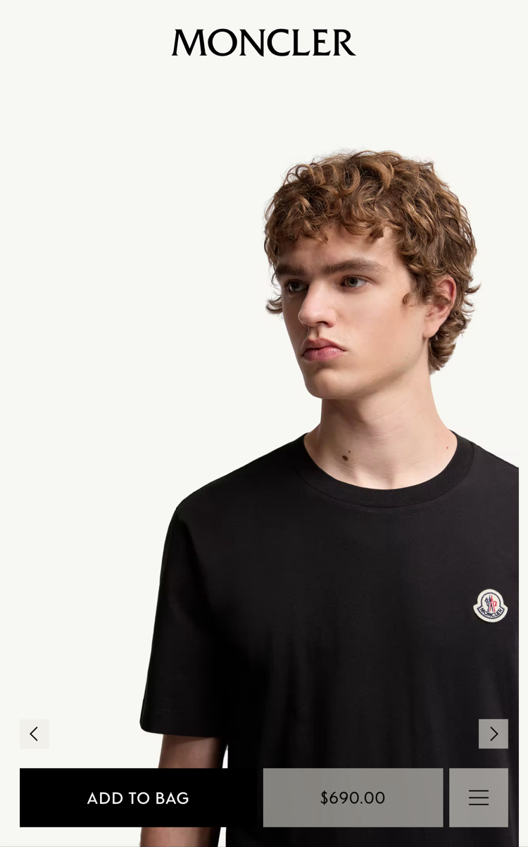 Moncler Logo T-shirt ( İthal-Ütü İstemez-NFC Aktif) - Siyah