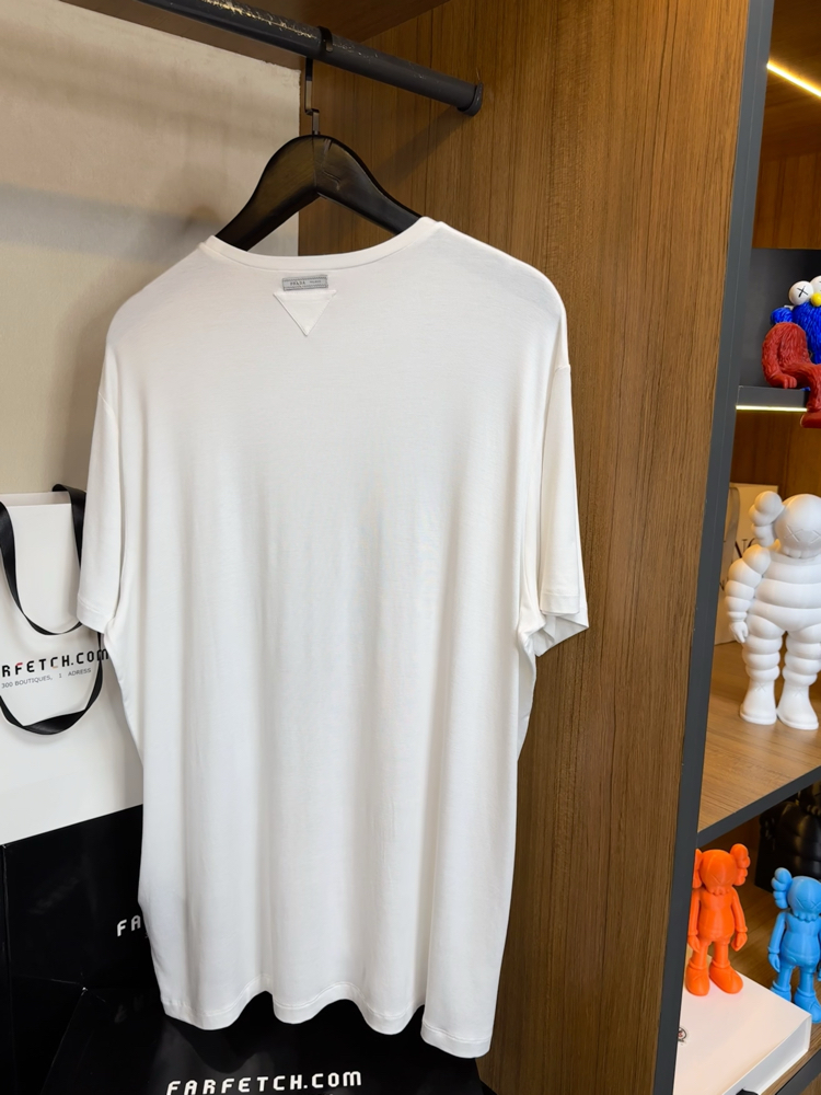 Prada Cashmere T-shirt ( İthal - Ütü İstemez - NFC Aktif ! ) - Beyaz