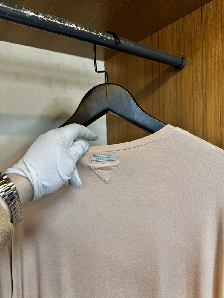  Prada Cashmere T-shirt ( İthal - Ütü İstemez - NFC Aktif ! ) - Bej