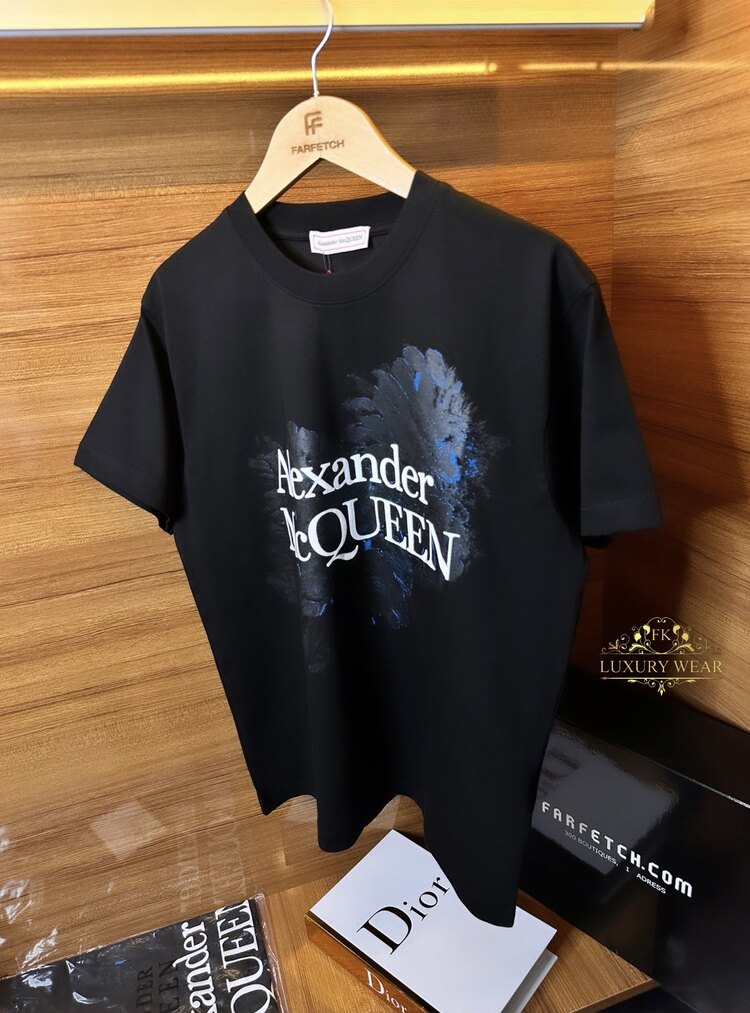 Alexander McQueen duck flower T-shirt (black)