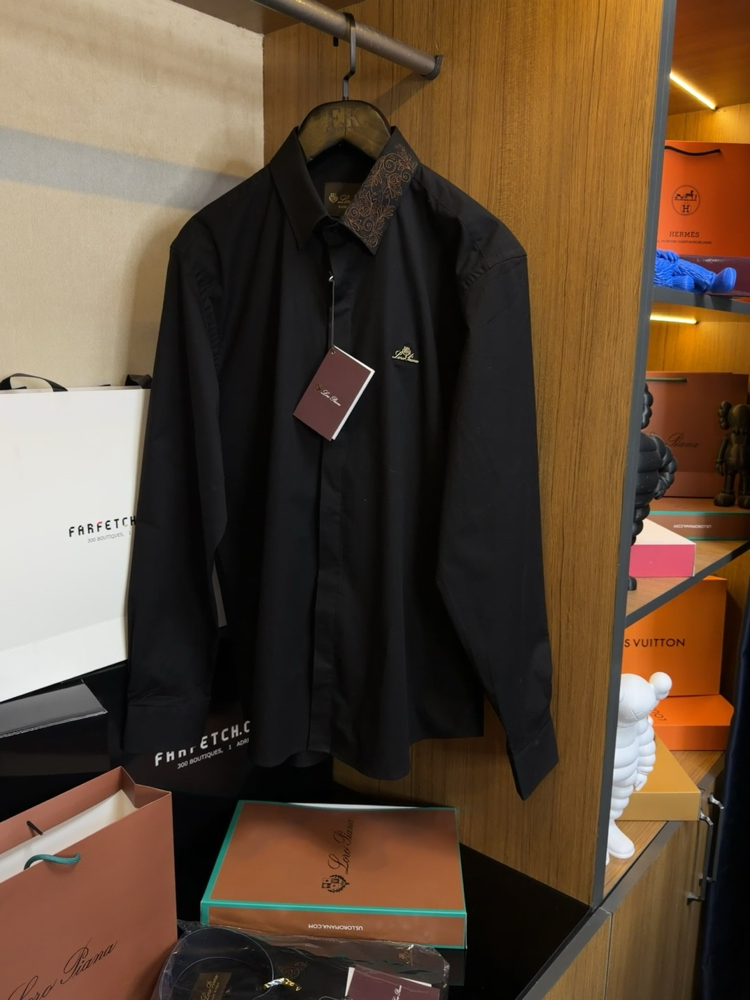 Loro Piana Poplin Gizli Düğme Gömlek