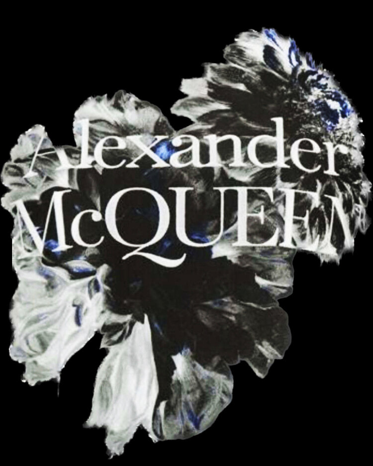 Alexander McQueen duck flower T-shirt (black)