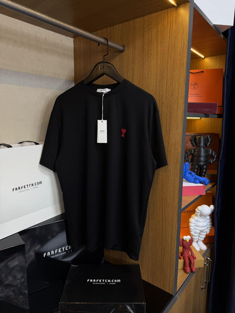Ami Paris Logo T-shirt ( İthal-Ütü İstemez-NFC Aktif) 
