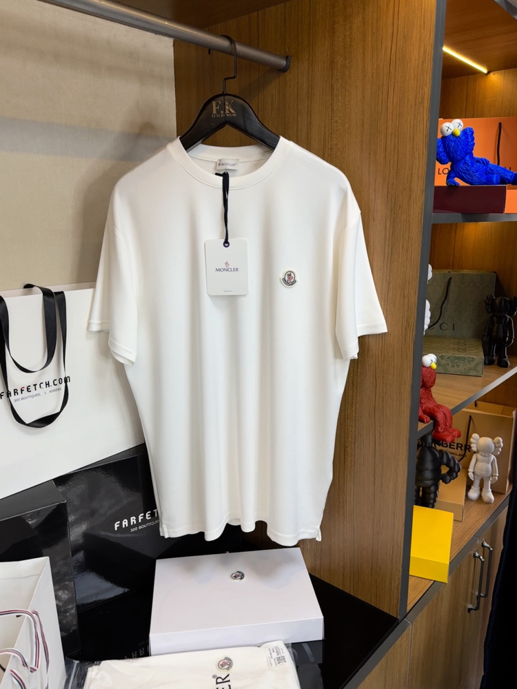 Moncler Logo T-shirt ( İthal-Ütü İstemez-NFC Aktif) - Beyaz