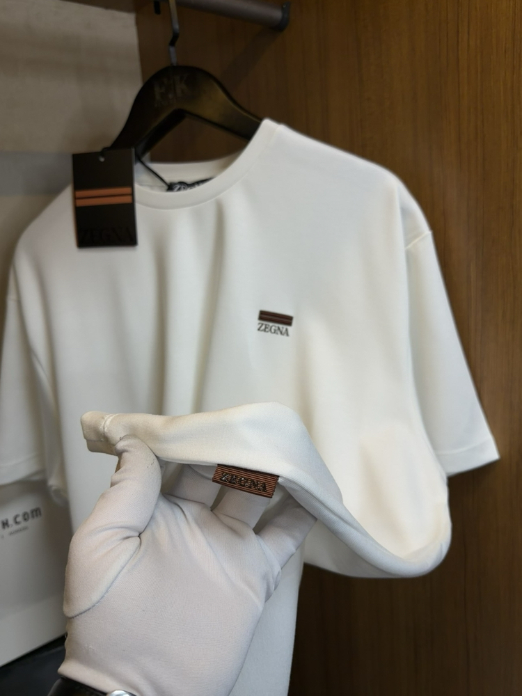 Zegna Logo T-shirt ( İthal-Ütü İstemez-NFC Aktif)