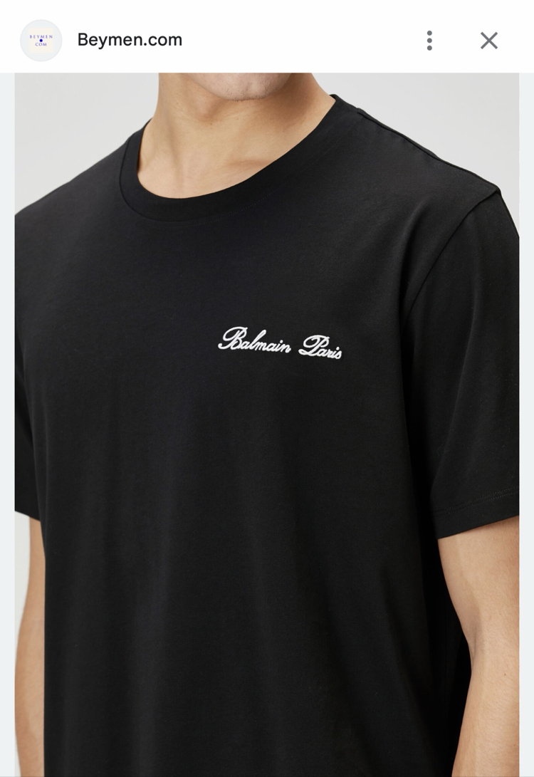 Balmain Paris Logo T-shirt ( İthal-Ütü İstemez-NFC Aktif) 