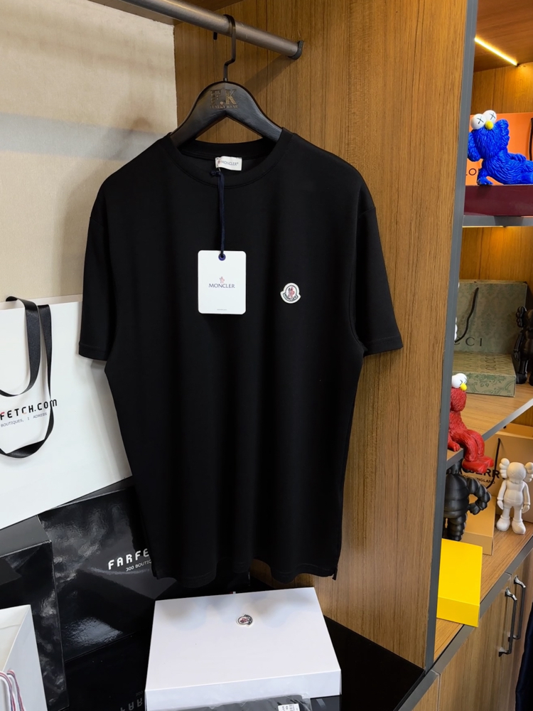Moncler Logo T-shirt ( İthal-Ütü İstemez-NFC Aktif) - Siyah