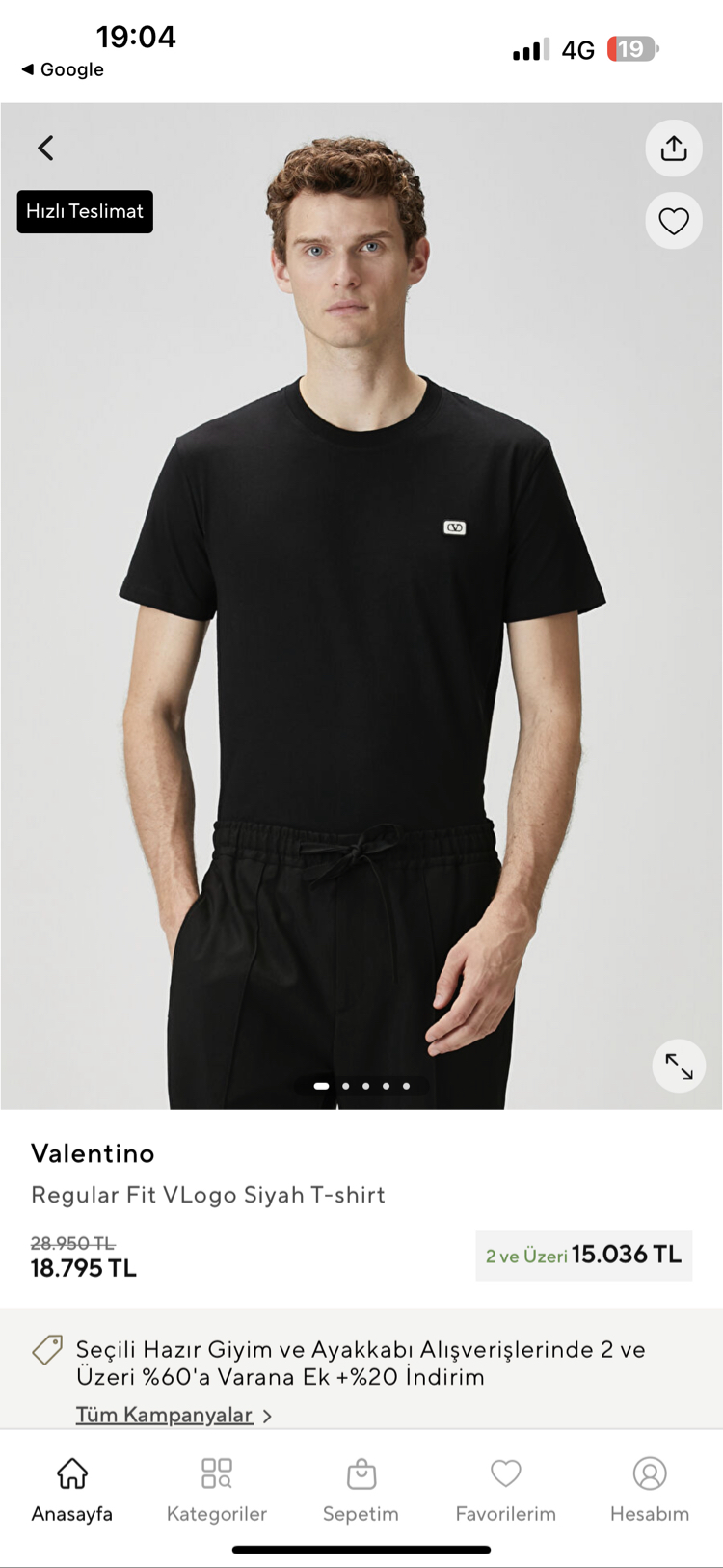 Valentino Garavani Logo T-shirt ( İthal-Ütü İstemez-NFC Aktif)