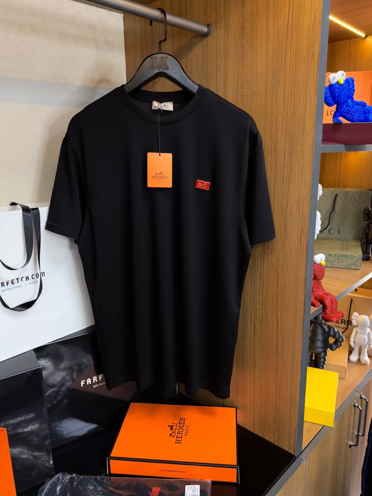 Hermes Metal Logo T-shirt ( İthal-Ütü İstemez-NFC Aktif)