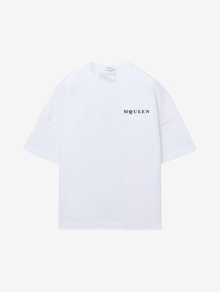 Alexander McQueen logo print T-shirt (beyaz)
