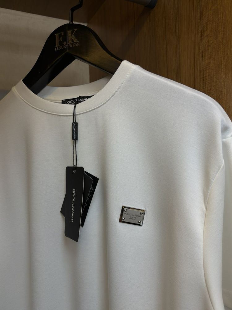 Dolce & Gabbana Logo Plaque T-shirt ( İthal-Ütü İstemez-NFC Aktif)