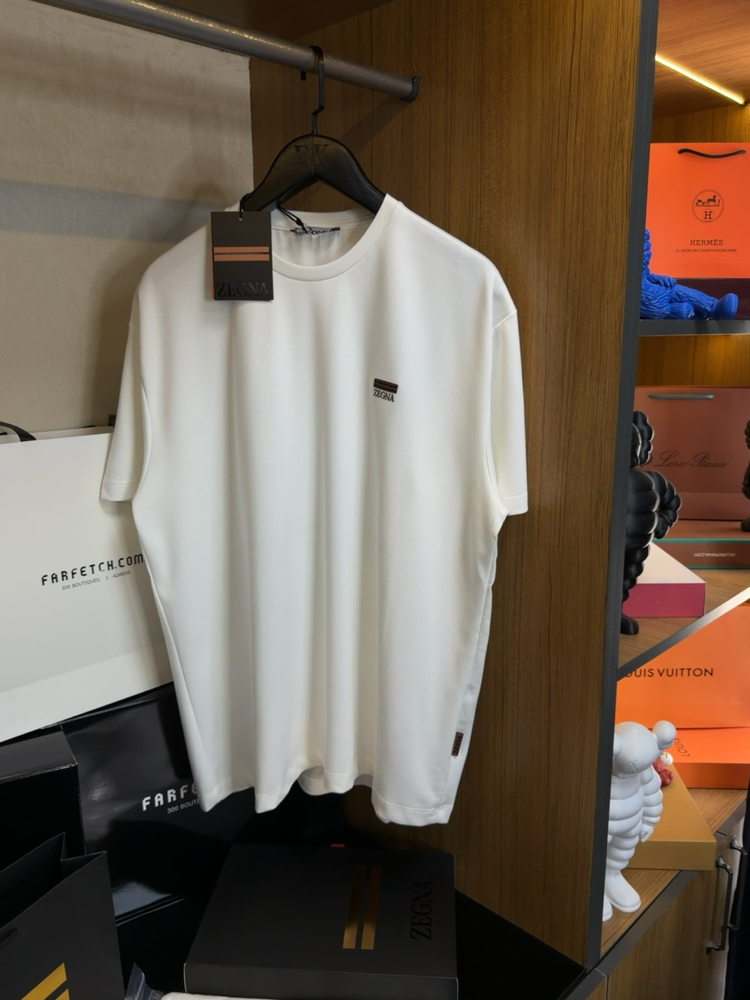 Zegna Logo T-shirt ( İthal-Ütü İstemez-NFC Aktif)
